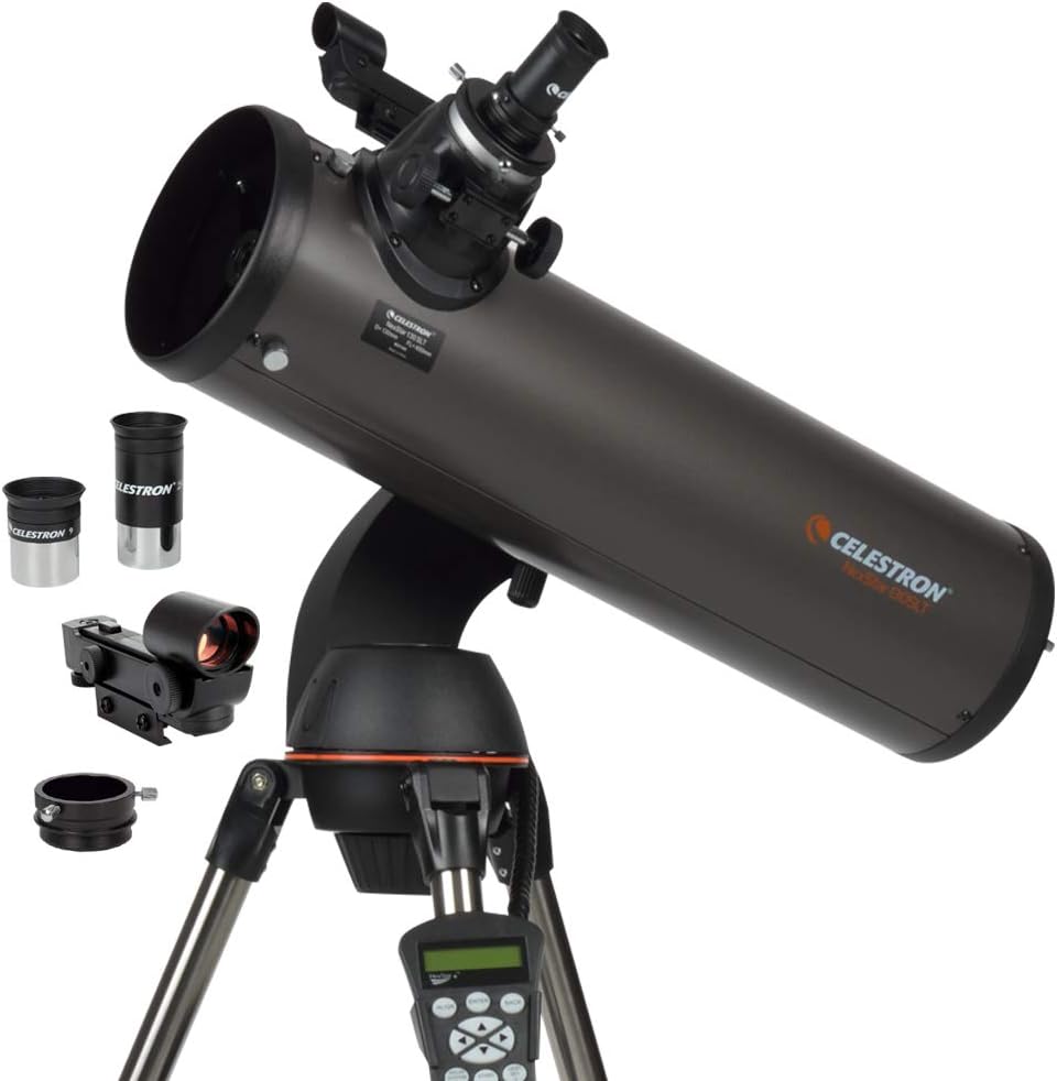 Celestron - NexStar 130SLT Computerized Telescope - Compact and Portable - Newtonian Reflector Optical Design - SkyAlign Technology - Computerized Hand Control - 130mm Aperture