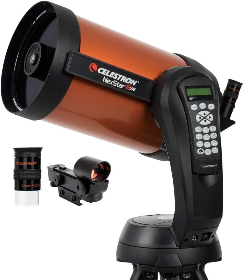 Celestron - NexStar 8SE Telescope - Computerized Telescope  SkyPortal WiFi Module - Control Your Celestron Computerized Telescope via Smartphone  SkySync Telescope GPS Accessory, Black (93969)