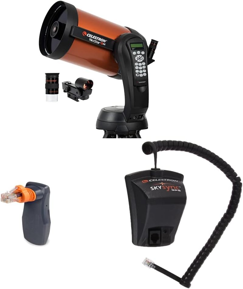 Celestron - NexStar 8SE Telescope - Computerized Telescope  SkyPortal WiFi Module - Control Your Celestron Computerized Telescope via Smartphone  SkySync Telescope GPS Accessory, Black (93969)