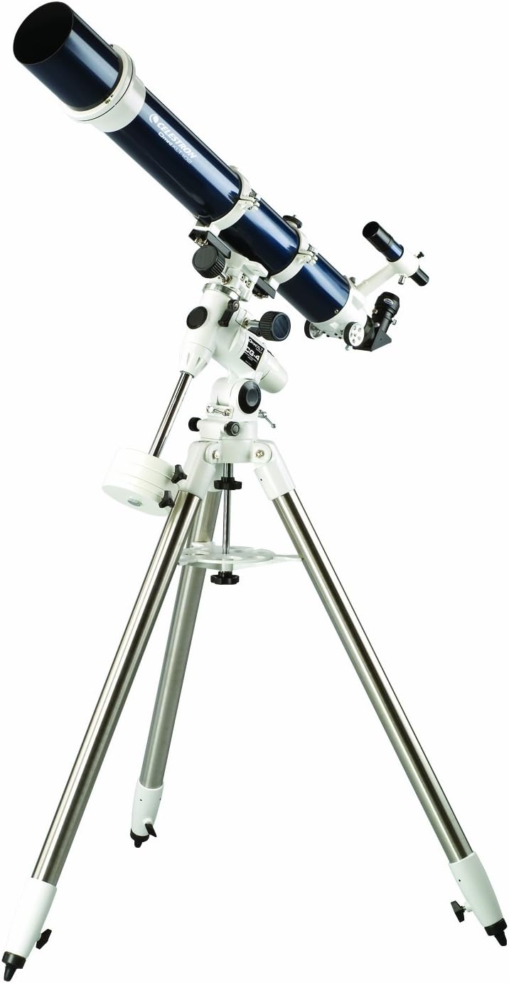 Celestron – Omni XLT 102 Refractor Telescope – Hand-Figured Refractor with XLT Optical Coatings – Manual German Equatorial EQ Mount with Setting Circles and Slow Motion Control – Includes Accessories