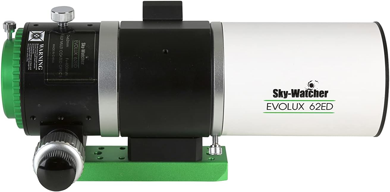 Sky Watcher Sky-Watcher Evolux 62ED Doublet Apo Refractor Telescope- Compact and Portable Optical Tube for Affordable Astrophotography and Visual Astronomy, White (S11305)