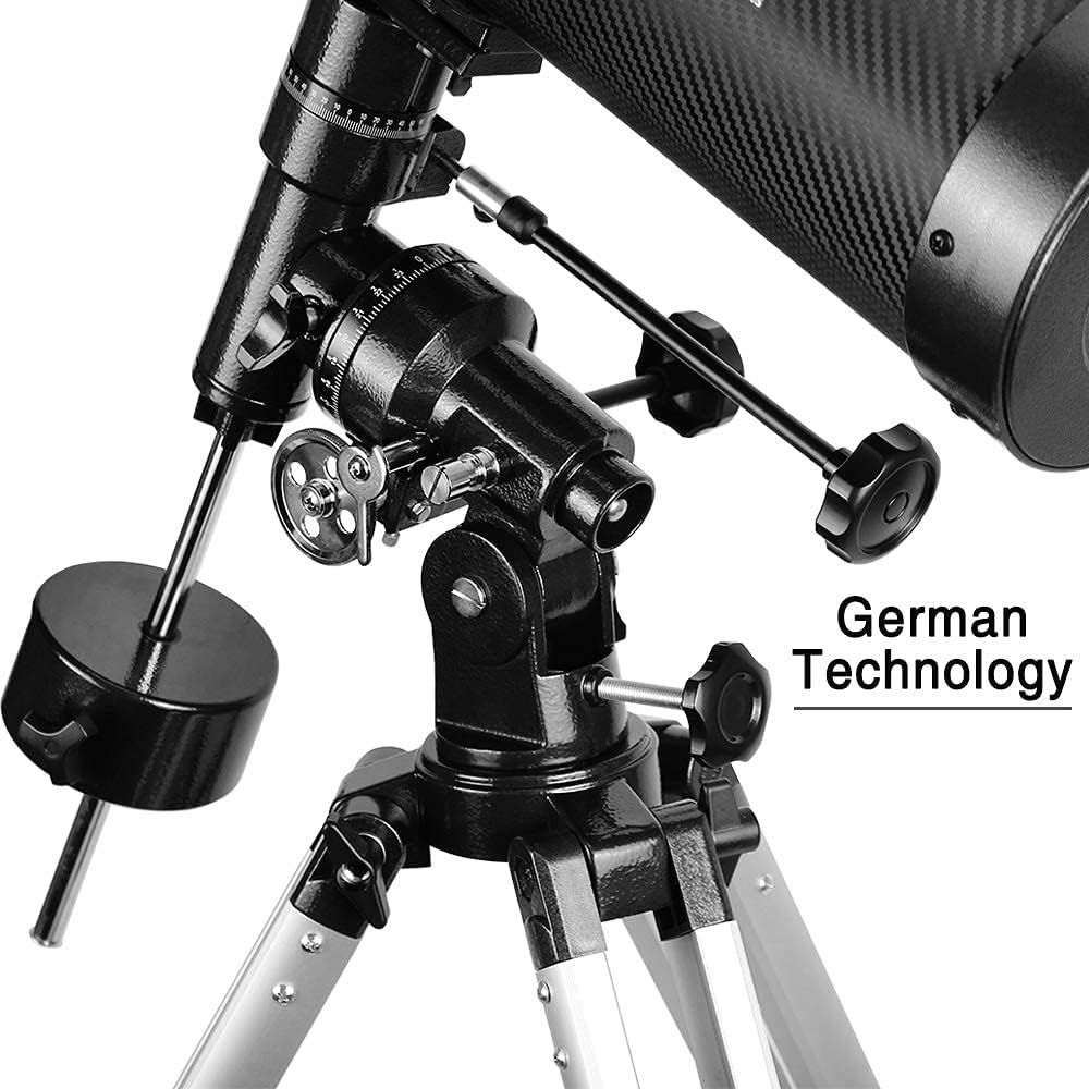 SOLOMARK Telescope 130650EQ, Telescopes for Adults and 1.25inch Deluxe Zoom Telescope Eyepiece 8-24mm with T-Thread, Continuous Zooming Variable