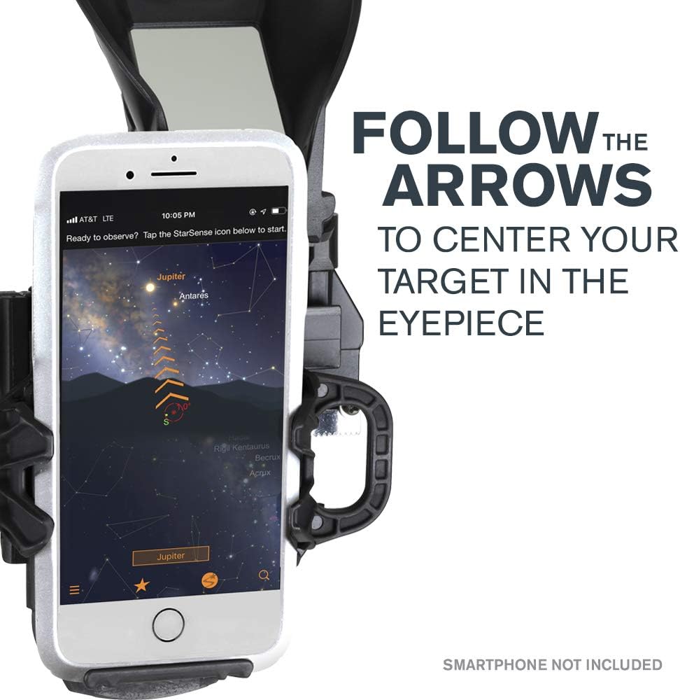 StarSense Explorer DX 130AZ Smartphone App-Enabled Telescope – Works with StarSense App to Help You Find Stars, Planets  More – 130mm Newtonian Reflector – iPhone/Android Compatible