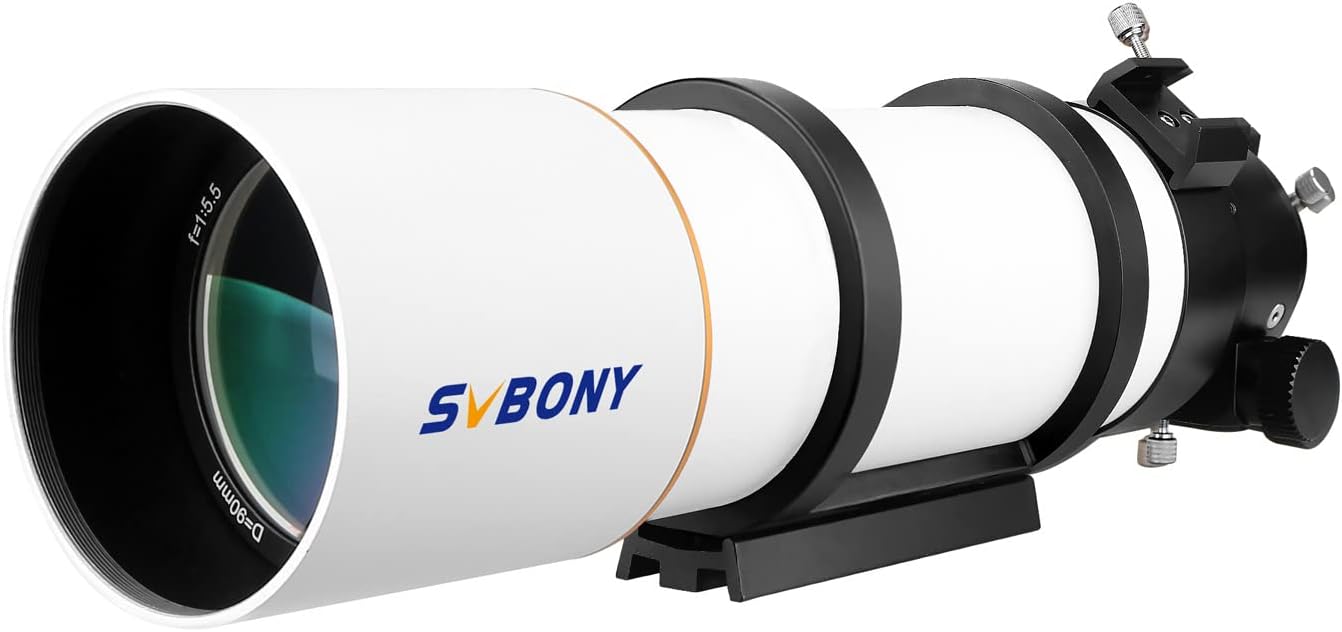 SVBONY SV48P Telescope, 90mm Aperture F5.5 Refractor OTA for Adults Beginners, Telescopes for Deep Sky Astrophotography and Visual Astronomy