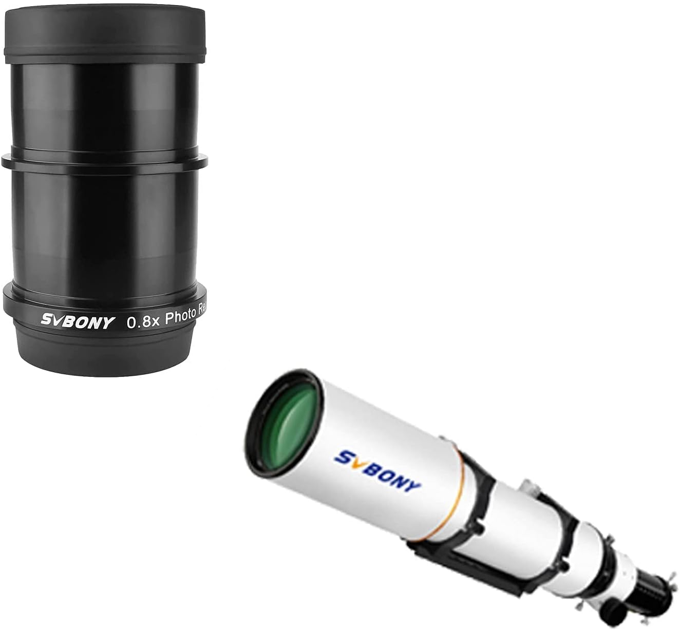 SVBONY SV503 Telescope, 102ED F7 Extra Low Dispersion Achromatic Refractor OTA, Bundle with SV193 Focal Reducer, M54X1 Field Flattener, Telescope Accessory for SV503 102mm ED Telescope