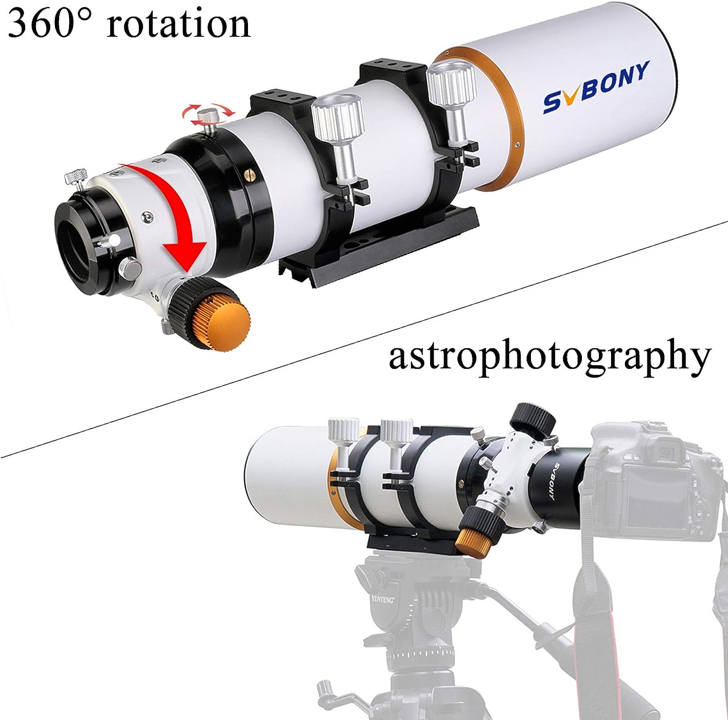 SVBONY SV503 Telescope, 102ED F7 Extra Low Dispersion Achromatic Refractor OTA, Micro-Reduction Rap Focuser, for Astrophotography