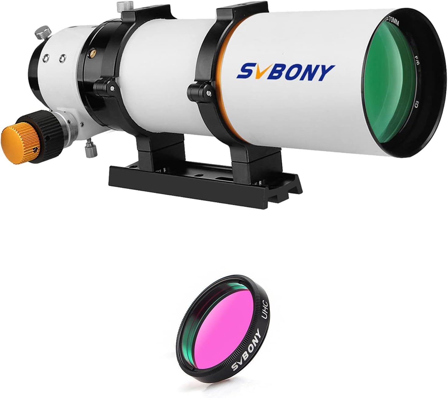 SVBONY SV503 Telescope, 70ED F6 Extra Low Dispersion Refractor OTA, Bundle with 1.25 inches UHC Filter, Reduces Light Pollution