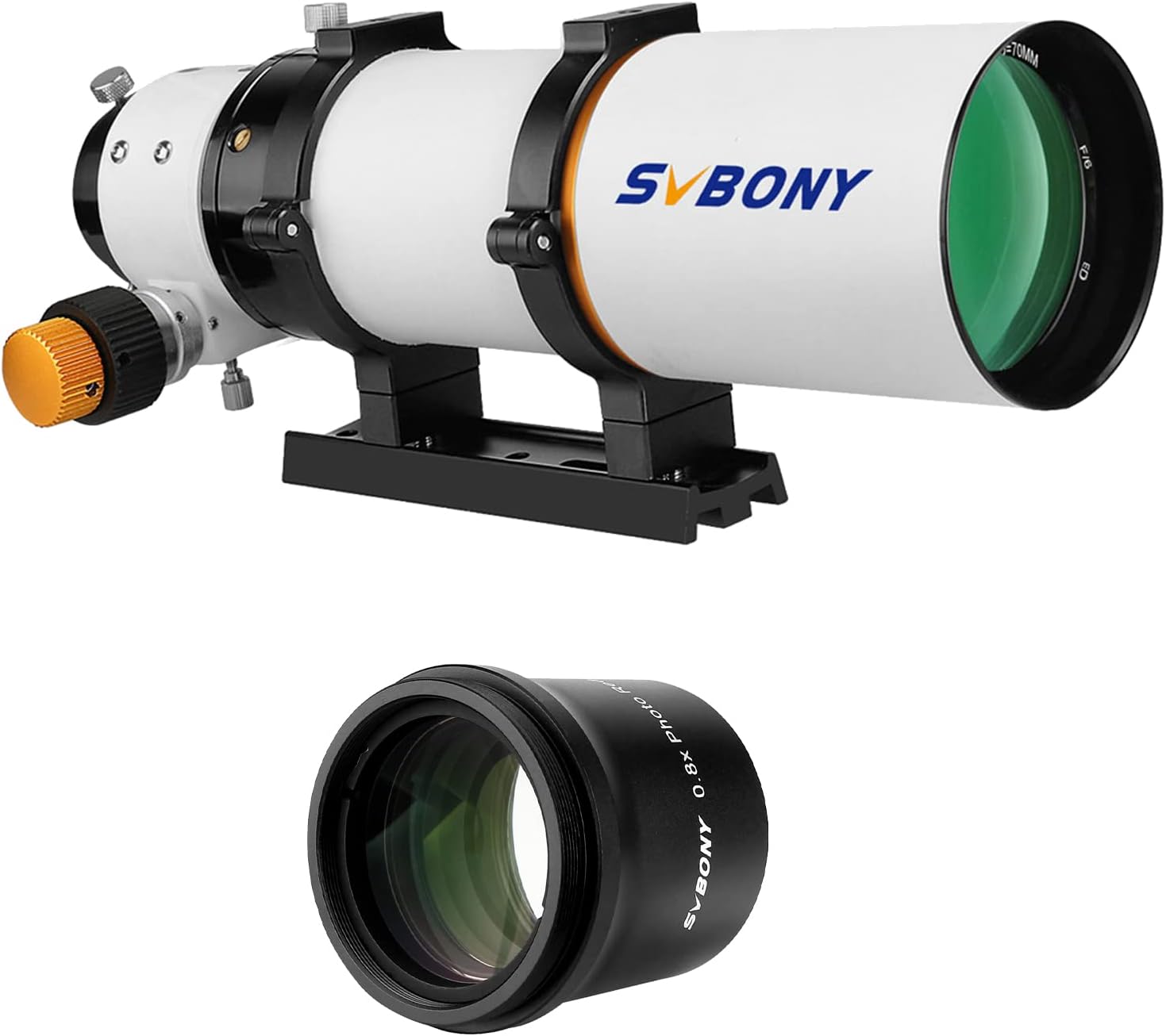 SVBONY SV503 Telescope, 70ED F6 Extra Low Dispersion Refractor OTA, Bundle with SV193 Focal Reducer and Field Flattener, for SV503 70mm F6 ED Refractors