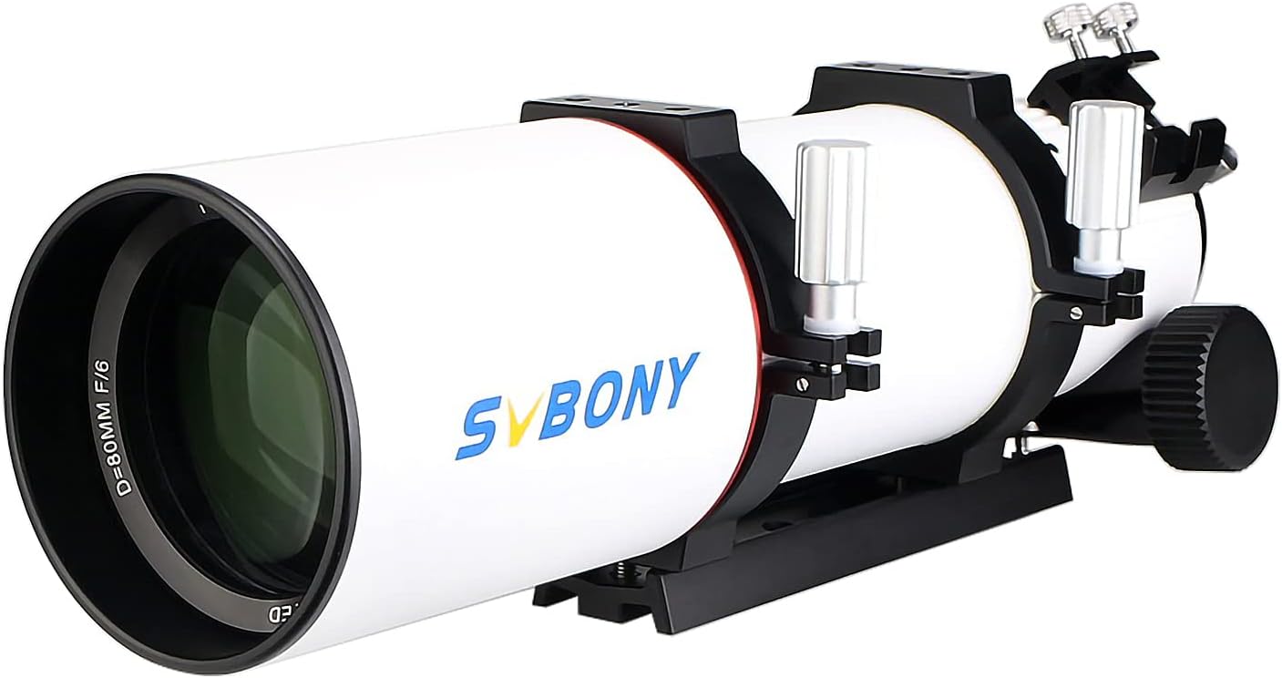 SVBONY SV550 APO Triplet Refractor, 80mm F6 OTA with 2.5 inches Micro-Reduction Rap Focuser, Astronomy Telescope Adults for Deep Sky Astrophotography and Visual